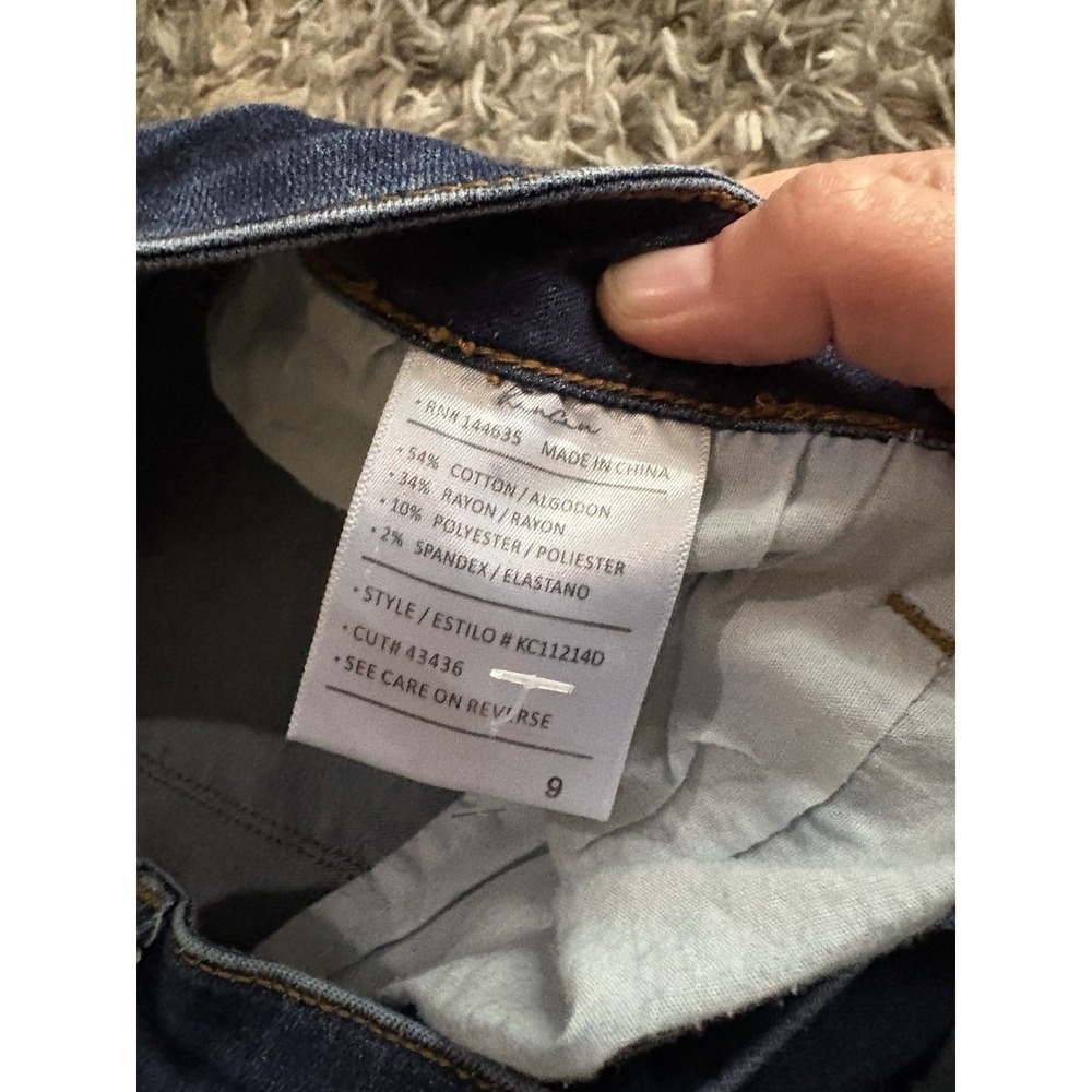 Kan Can High Rise Curvy Skinny Jeans Sz 9 Dark Blue Kancan - Picture 3 of 4